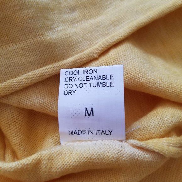 NWT Men's Gionfriddo 100% Cotton Italian Crew Neck Yellow Shirt Sweater Size M - Picture 15 of 15
